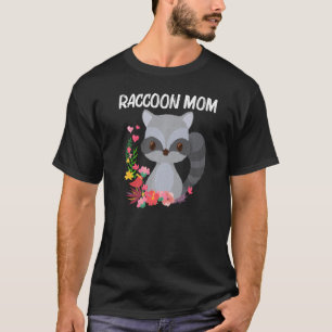 Niedliches Raccoon für Mama Frauen Raccoon Abfall T-Shirt