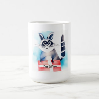 Niedliches Raccoon-Geburtstagsgeschenk Kaffeetasse