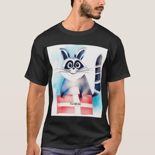 Niedliches Raccoon-Geburtstagsgeschenk T-Shirt (Vorderseite)