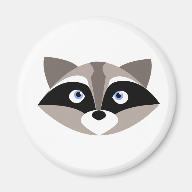 Niedliches Raccoon-Gesicht Magnet (Vorne)