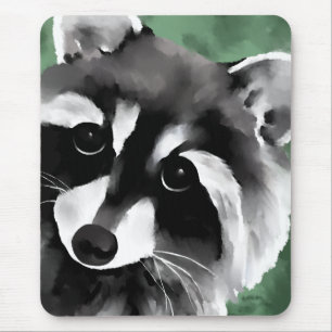 Niedliches Raccoon-Gesicht Mousepad