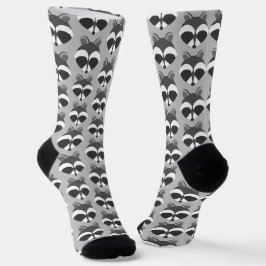 Niedliches Raccoon-Gesichtsmuster Tier Socken