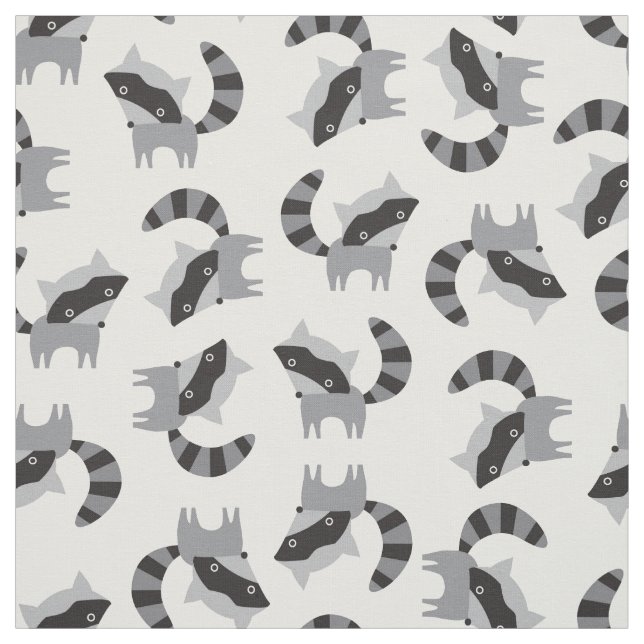 Niedliches Raccoon-Gewebe Stoff (Muster)