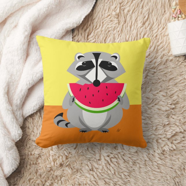 Niedliches Raccoon Kissen (Decke)