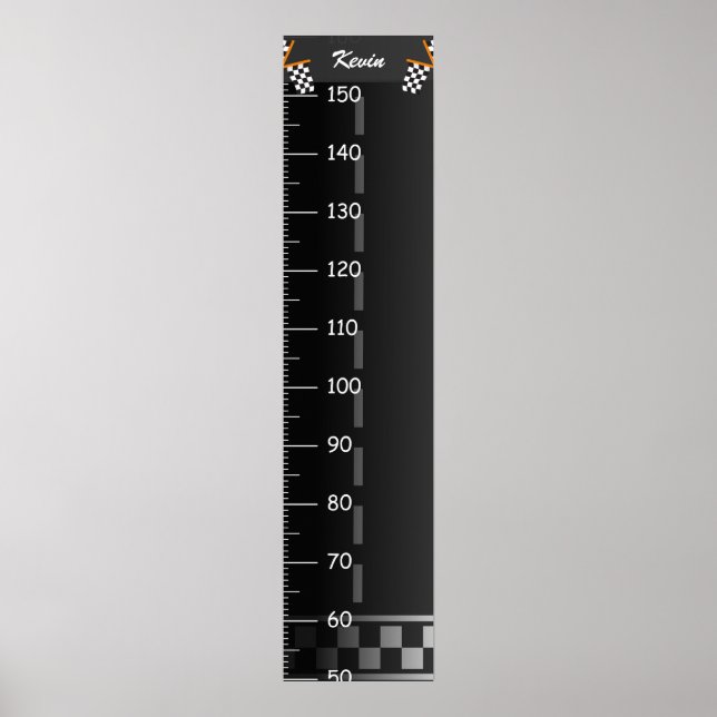 Niedliches Racing Circuit Growth Chart Poster (Vorne)