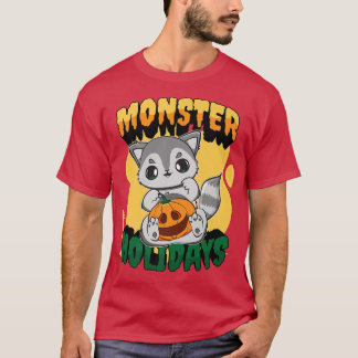 Niedliches Racoon mit JackOLantern Pumpkin zu Hall T-Shirt