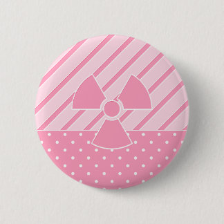 Niedliches radioaktives rosa Abzeichen Button