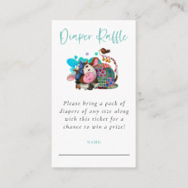 Niedliches Raffeln des Aquamarinen Geschlechts mit Begleitkarte