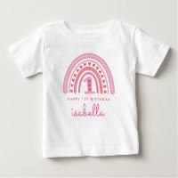 Niedliches Rainbow 1. Geburtstag Girl Shirt Outfit