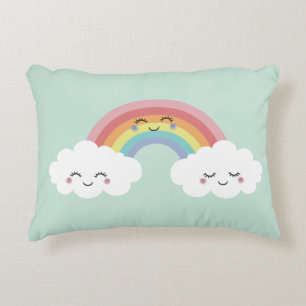 Niedliches Rainbow Cloud Throw Kids Room Decke Dekokissen