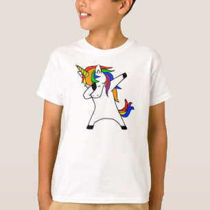 Niedliches Rainbow Dabbing Einhorn T-Shirt