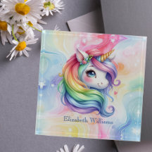 Niedliches Rainbow-Einhorn für Mädchen mit Individ