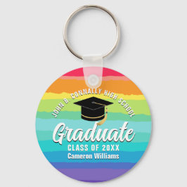 Niedliches Rainbow Graduate Custom Abschluss Gift Schlüsselanhänger