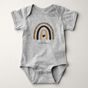 Niedliches Rainbow Leopard Muster Baby Strampler