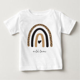 Niedliches Rainbow Leopard Muster Baby T-shirt