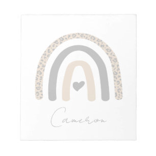 Niedliches Rainbow Leopard Muster Notizblock