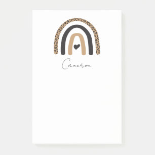 Niedliches Rainbow Leopard Muster Post-it Klebezettel