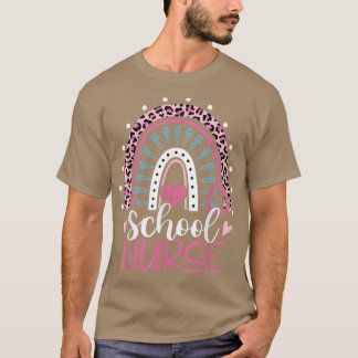 Niedliches Rainbow Leopard Print School Nurse 100  T-Shirt