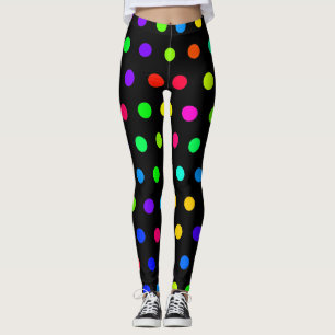 Niedliches Rainbow Polka Dots Muster Leggings