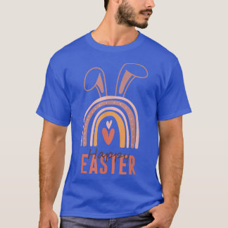 Niedliches Rainbow Rabbit Bunny Oars Happy Osterfe T-Shirt