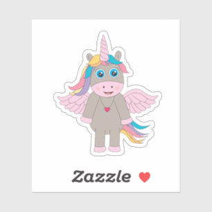 Niedliches Rainbow Unicordesign Aufkleber