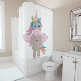 Niedliches Rainbow Unicordesign Duschvorhang