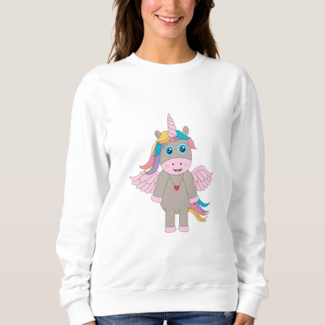 Niedliches Rainbow Unicordesign Sweatshirt (Vorderseite)