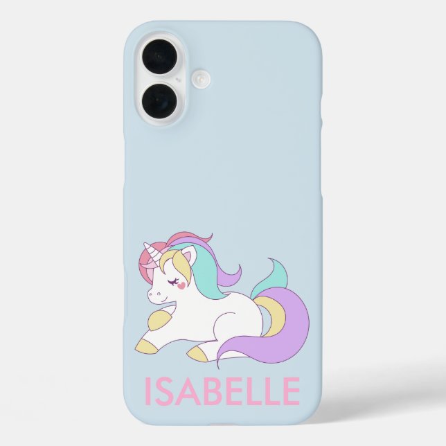 Niedliches Rainbow Unicorn Case-Mate iPhone Hülle (Rückseite)