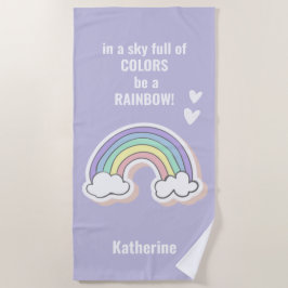 Niedliches Rainbow-Zitat Kinderhandtuch Strandtuch