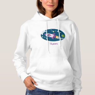 Niedliches Raketenschiff zur Darstellung des Carto Hoodie
