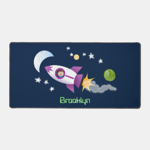 Niedliches Raketenschiff zur Darstellung des Carto Schreibtischunterlage