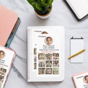 Niedliches Rasterprofillayout Visitenkarte