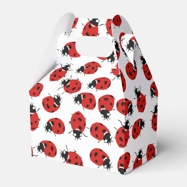 Niedliches Red & Black Ladybug Muster Geschenkschachtel (Vorderseite)