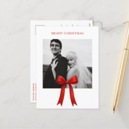 Niedliches Red Bow Foto Frohe Weihnachten