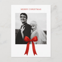 Niedliches Red Bow Foto Frohe Weihnachten