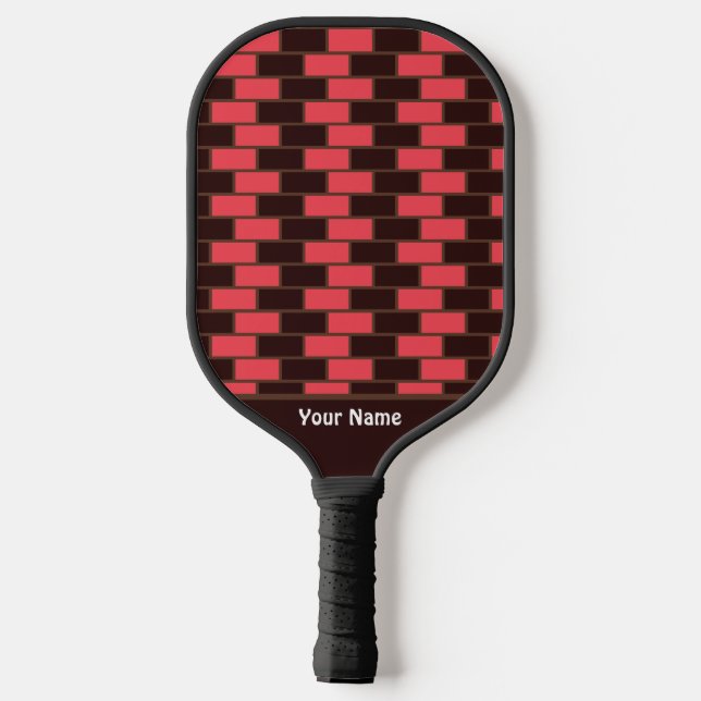Niedliches Red Brick Pattern Sport Pickleball Padd Schläger (Rückseite)