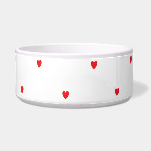 Niedliches Red Doodle Hearts White Classy Elegant  Napf