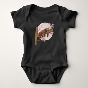 Niedliches Red Panda Nickerchen Lazy Sleeping Anim Baby Strampler