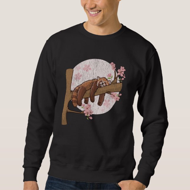 Niedliches Red Panda Nickerchen Lazy Sleeping Anim Sweatshirt (Vorderseite)