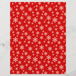Niedliches Red Snowflake Muster Scrapbook Paper