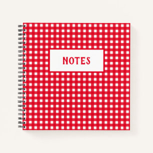 Niedliches Red & White-Kariert-Everyday-Notebook Notizbuch