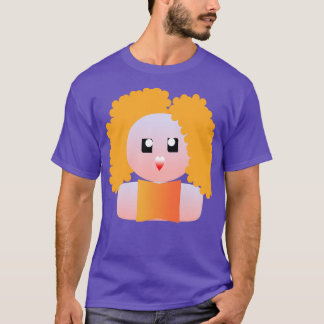 NIEDLICHES REDHEAD-MÄDCHEN MIT CURLY-HAAR T-Shirt