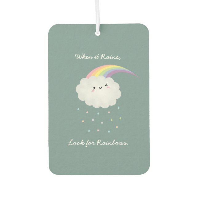 Niedliches Regenbogen-Cloud-Regen Inspiration Zita Autolufterfrischer (Vorderseite)