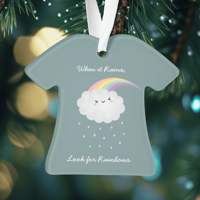 Niedliches Regenbogen-Cloud-Regen Inspiration Zita Ornament (Von Creator hochgeladen)