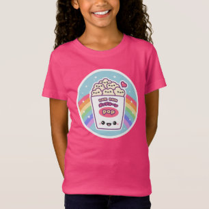 Niedliches Regenbogen-Popcorn T-Shirt