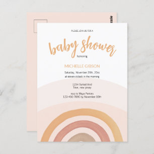 Niedliches Regenbogengeschlecht Neutralfarben Postkarte