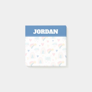 Niedliches Regenbogenmuster Post-it Klebezettel