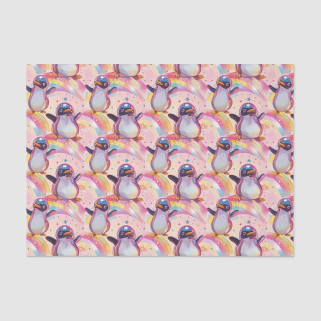 Niedliches Regenbogenmuster Seidenpapier (Vorderseite)