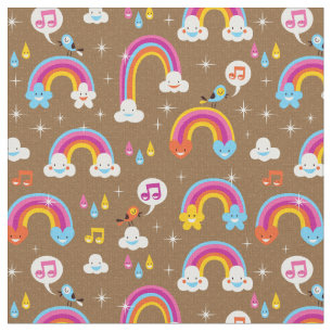 niedliches Regenbogenmuster Stoff