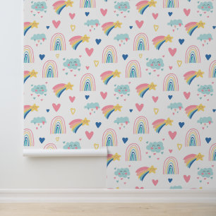 Niedliches Regenbogenmuster Tapete